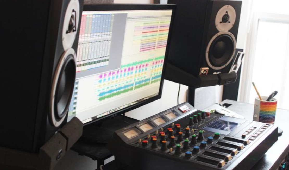 Youth recording in studio
